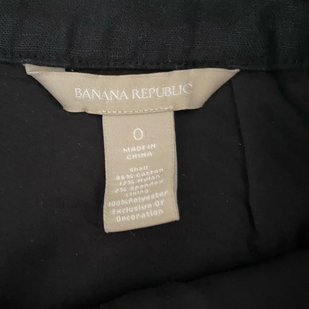 Banana Republic Cotton Knit Nautical Stripe Pencil Skirt Navy Ivory Size 0